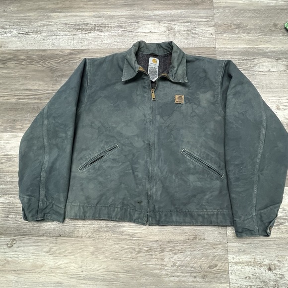 Carhartt Other - Vintage Carhartt Detroit Jacket J148 Blanket Lined Hunter Green Size XL Canvas